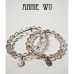 Black Gold Wealth Attracting Silver Charm Bracelet