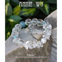 Glacial Aqua Serenity Clear Quartz Bracelet 